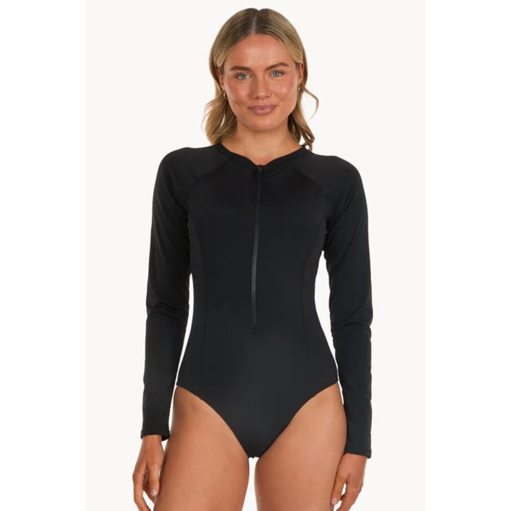 Nip Tuck Swim Una Sunsafe One-Piece Long Sleeve Swimsuit NWT Sz 10
